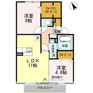 Hope花江川【2階】の間取り