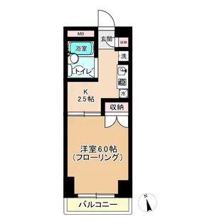 ライフイン玉川【5階】の間取り