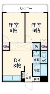 貝の坂クロス852【2階】の間取り