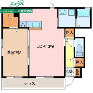 othello Court A棟【1階】の間取り