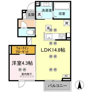 Vento Lien B棟【1階】の間取り