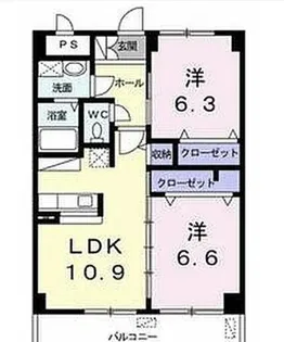 ウエストロード・キャッスル【4階】の間取り