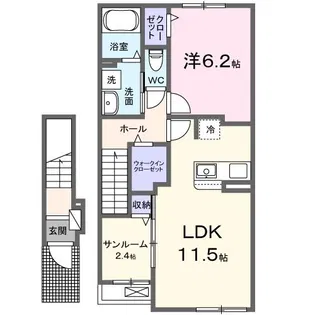 レニーレII【2階】の間取り
