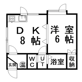 エステートインかれんと【1階】の間取り