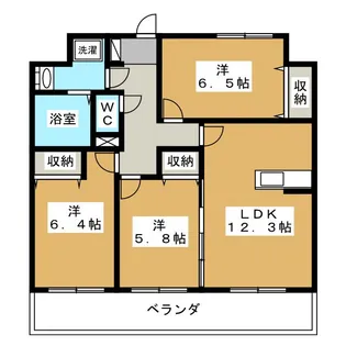 リバーサイド天神【5階】の間取り