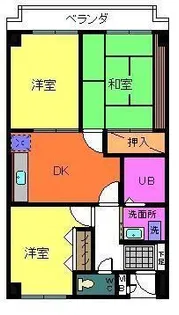 大阪府岸和田市中井町3【マンション】の間取り