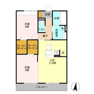 シェグラヴェート【1階】の間取り