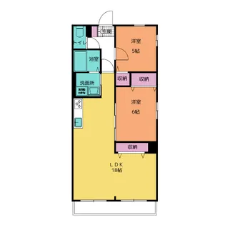 プレジール尾平A棟【3階】の間取り