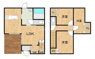 静岡県浜松市中央区三島町【一戸建】の間取り