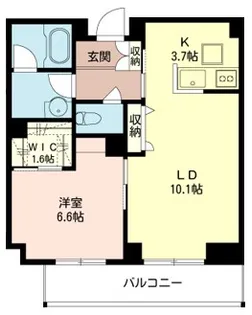 シャルマン平和台【1階】の間取り