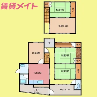三重県松阪市飯南町深野【一戸建】の間取り