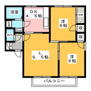 ラ・プレーヌD【1階】の間取り