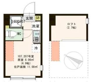 東京都板橋区大山西町【アパート】の間取り