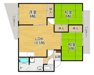 フレグランス宮之阪【1階】の間取り