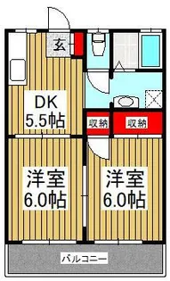 杉本ハイツI【2階】の間取り