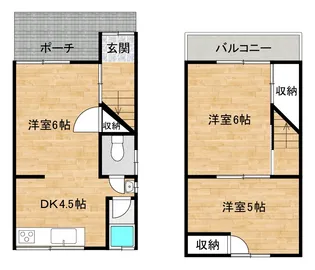 大阪府八尾市高安町南4【一戸建】の間取り