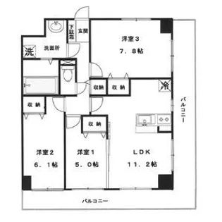 プラナス桜【8階】の間取り