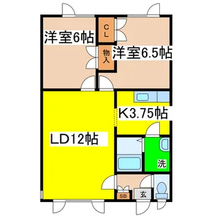 ハイブリッヂII【2階】の間取り