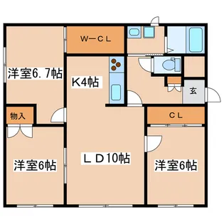 レアル共栄【1階】の間取り