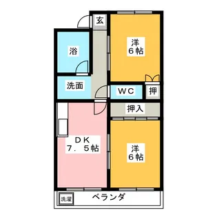 屋根星ハイツ【3階】の間取り