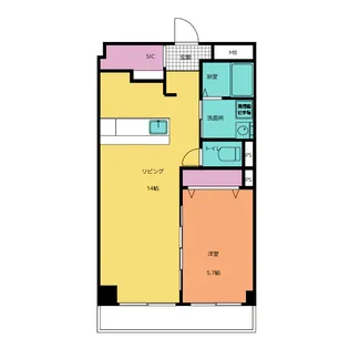 パルジュ塩池【1階】の間取り