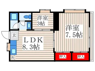 松江ロイヤルハイツ【4階】の間取り