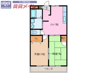 エクセレント山宝【2階】の間取り