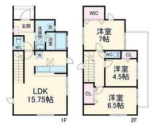 静岡県浜松市中央区瓜内町【一戸建】の間取り