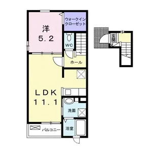 愛知県豊川市市田町上新屋【アパート】の間取り