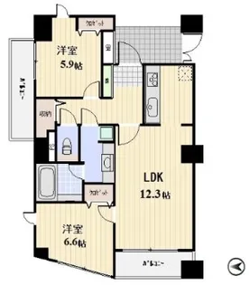 パークテラス恵比寿【12階】の間取り