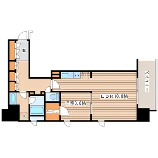 パークリュクス仙台【2階】の間取り
