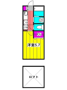 ベルメゾン八柱【2階】の間取り