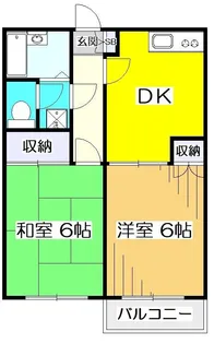 東京都小金井市桜町3【アパート】の間取り