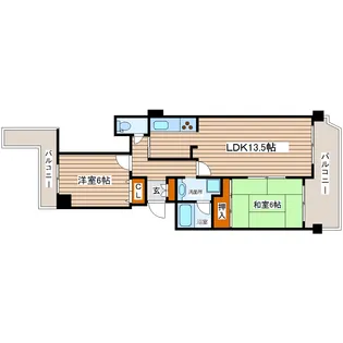 ロイヤルガーデン森林公園【1階】の間取り
