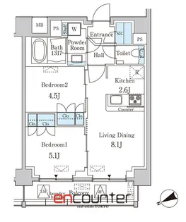 プリマリード南青山【5階】の間取り