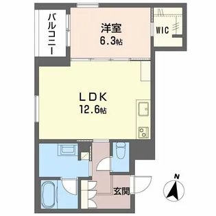 LUANA KAMISUGI【2階】の間取り