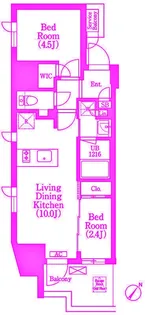 エル・セレーノ横浜関内プリマ【11階】の間取り