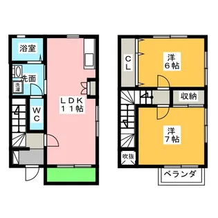 静岡県浜松市浜名区都田町【一戸建】の間取り