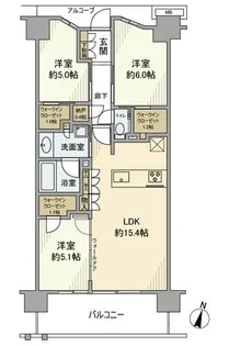 ジオ板橋大山【6階】の間取り