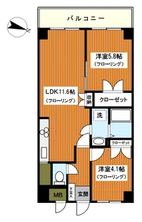 CASSIA保土ヶ谷【5階】の間取り