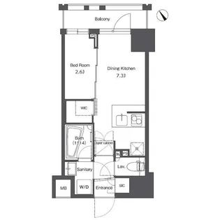 コンフォリア台東根岸【9階】の間取り