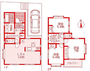 神奈川県横浜市旭区本宿町【一戸建】の間取り