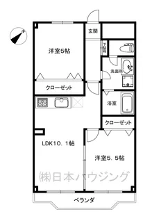 ヒルズ大倉山【4階】の間取り