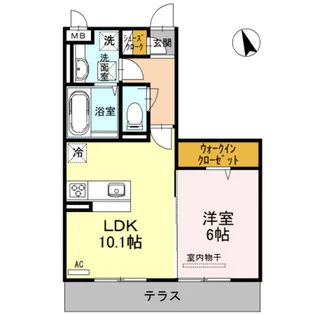 ソッレヴァンテ【1階】の間取り