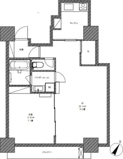 エルスタンザ白金【7階】の間取り