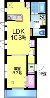 ルーエプラッツ【1階】の間取り