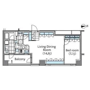 東京都新宿区新宿6【マンション】の間取り