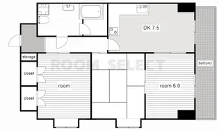 荘苑白川【10階】の間取り