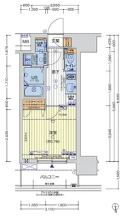 レオンコンフォート難波ブラン【12階】の間取り