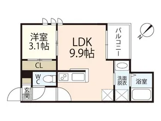 Grandtic L’Arc III【1階】の間取り